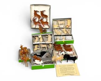 126 WagnerTiereGermanFlockedAnimalCollectionwOriginalBoxes