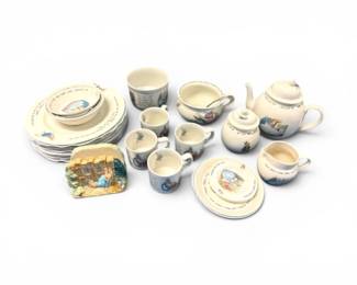 202 WedgwoodPeterRabbit25PieceDinnerwareTeaSetCollection