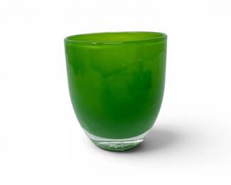 78 GlassyBabyElfGreenArtGlassVotiveCandleHolderwLEDLight