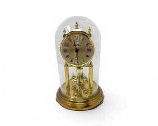 74 EthanAllenQuartzMantelClockwGlassDomeMadeinGermany