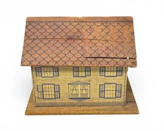 191 VintageWoodenFarmhousewBarnGarageInteriorDiorama