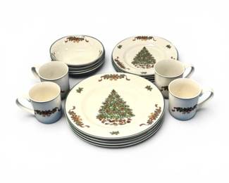 123 JohnsonBrothersVictorianChristmasDinnerwareSet16Pc