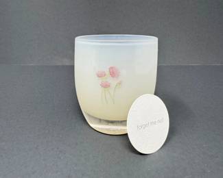 102 GlassyBabyForgetMeNotArtGlassVotivewBoxLEDLightCard