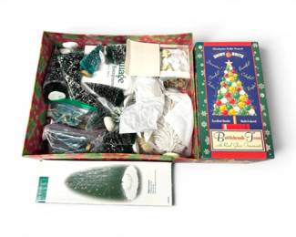 97 MixedChristmasVillageTreesHolidayDecorationAccessories