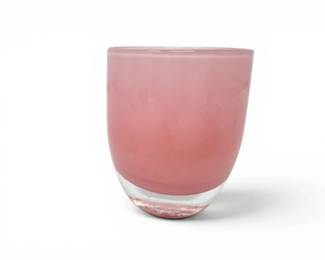 93 GlassyBabyGoodnessEtchedPinkGlassVotiveCandleHolderLEDLight