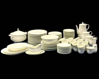 120 MikasaWhiteSilkStyleBoneChinaDinnerwareSet12Settings