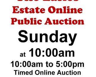 SUNDAY @10:00AM - The Lakes Estate Online Public Auction 7/19/26