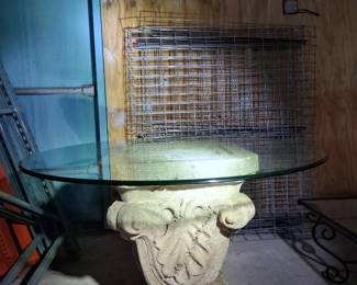 Glass top tables