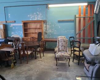 Chairs, desks, dining room table, kitchen table, hutch