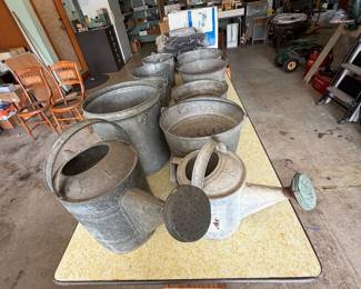 Galvanize water cans and buckets 