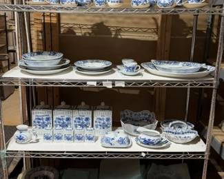 Never used Bavarian China set with 2 tea sets, serving platters and bowls as well as cannisters. 