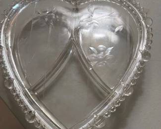 covered heart dish