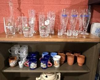 German Beer glasses, Glühwein glasses large tureen