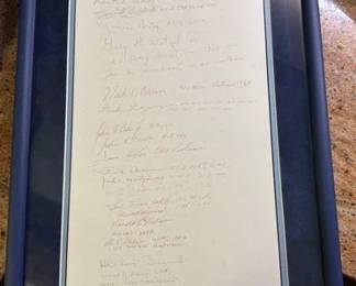 Authentic Signatures of Medal of Honor Recipients from 1992