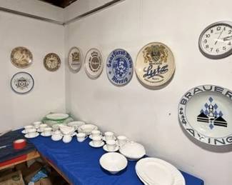 White Strawberry and Vine Wedgewood China, German Beer platters 