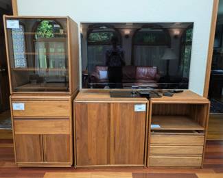 Walnut Mid Century Modern Media Cener