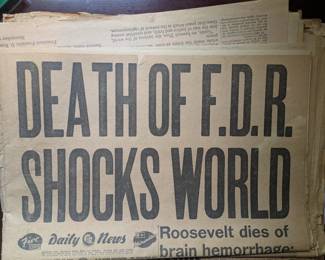 FDR Death Newspaper