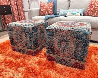 Joss & Main Eastern Accent Ottomans, Rugs as Art
