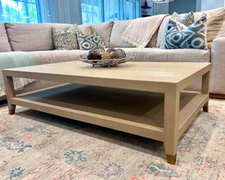 RH Lucinda Faux Shagreen (Stingray) Leather Coffee Table
