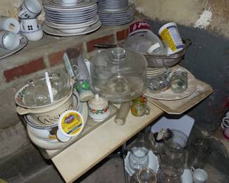 Kitchenware area, Loaded basement check all pictures to see what's down there.  Please bring a flashlight