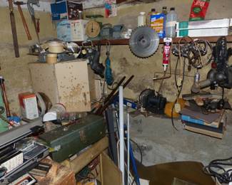 Tool area, Loaded basement check all pictures to see what's down there.  Please bring a flashlight