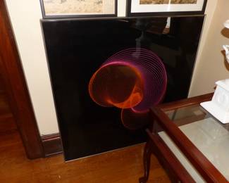 Modern spiral wall art (both pictures are of the same piece just different lighting)
