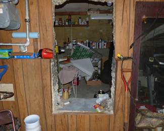 Entrance to tool area, Loaded basement check all pictures to see what's down there.  Please bring a flashlight