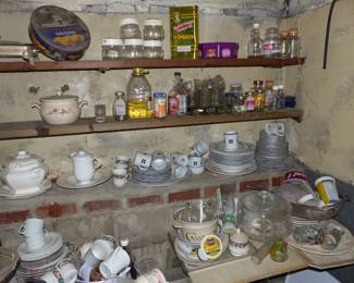 Kitchenware area, Loaded basement check all pictures to see what's down there.  Please bring a flashlight