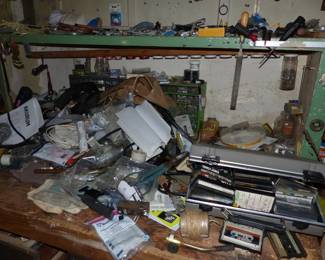 Tool area, Loaded basement check all pictures to see what's down there.  Please bring a flashlight