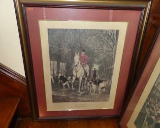 Vintage framed equestrian print