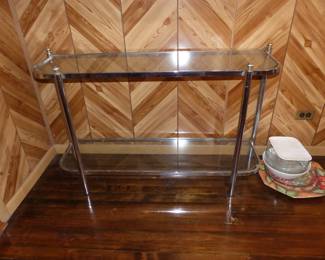 Vintage chrome console table