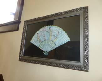 Framed Asian fan