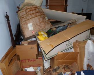 Lots of items brought down from attic, have not gone through them, come dig for treasures!! 