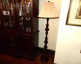 Beautiful antique solid wood floor lamp