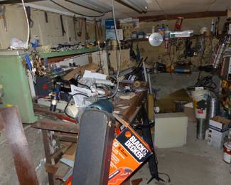 Tool area, Loaded basement check all pictures to see what's down there.  Please bring a flashlight
