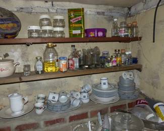 Kitchenware area, Loaded basement check all pictures to see what's down there.  Please bring a flashlight