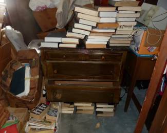 Lots of items brought down from attic, have not gone through them, come dig for treasures!! 