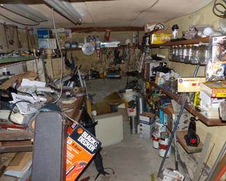 Tool area, Loaded basement check all pictures to see what's down there.  Please bring a flashlight