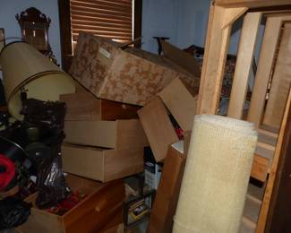Lots of items brought down from attic, have not gone through them, come dig for treasures!! 