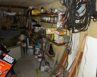 Tool area, Loaded basement check all pictures to see what's down there.  Please bring a flashlight