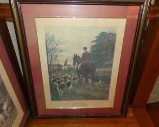 Vintage framed equestrian print