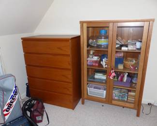 2 Dresser (there is another matching one) curio cabinet
