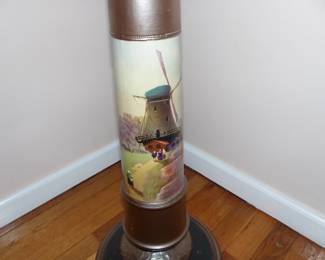Hand painted antique pedestal signed by E. W. Hurst