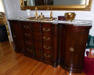 Master bedroom dresser, chest, pair of night tables & bed