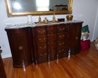 Master bedroom dresser, chest, pair of night tables & bed