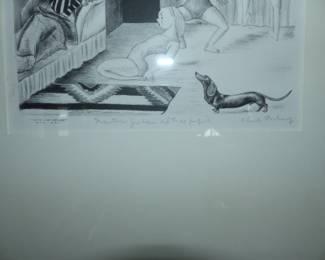 Mid-Century lithograph by Aline Fruhauf