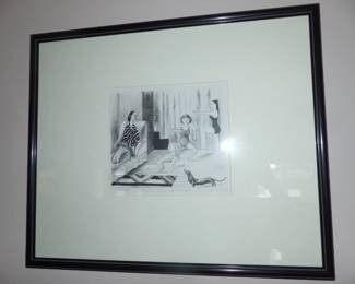 Mid-Century lithograph by Aline Fruhauf