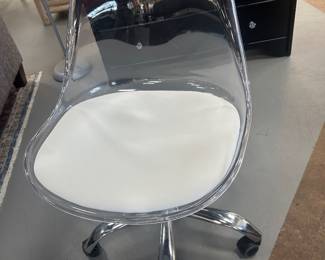 Clear plexi-glass desk chair