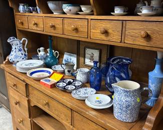 Large collection blue and white 