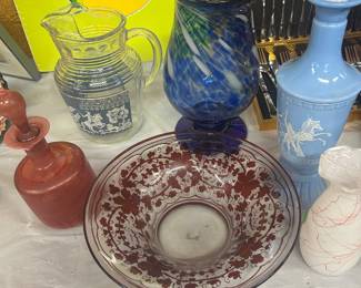 Collection antique glass